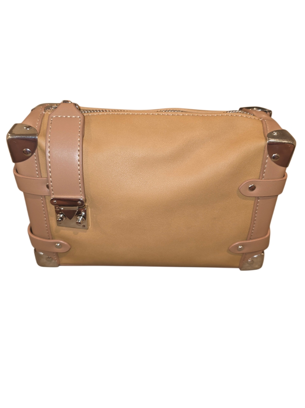 Brand New - Tan Structured Leather Crossbody Bag